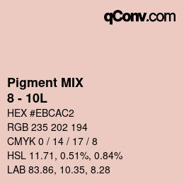 カラーコード: Pigment MIX - 8 - 10L | qconv.com