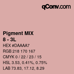カラーコード: Pigment MIX - 8 - 3L | qconv.com