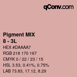 カラーコード: Pigment MIX - 8 - 3L | qconv.com