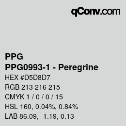 カラーコード: PPG - PPG0993-1 - Peregrine | qconv.com