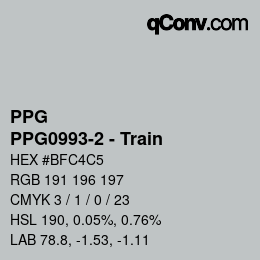 Farbcode: PPG - PPG0993-2 - Train | qconv.com