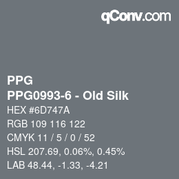 Farbcode: PPG - PPG0993-6 - Old Silk | qconv.com