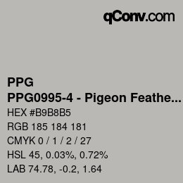 Farbcode: PPG - PPG0995-4 - Pigeon Feather | qconv.com