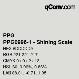 Farbcode: PPG - PPG0996-1 - Shining Scale | qconv.com