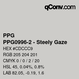 Farbcode: PPG - PPG0996-2 - Steely Gaze | qconv.com