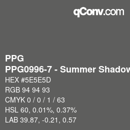 Code couleur: PPG - PPG0996-7 - Summer Shadow | qconv.com