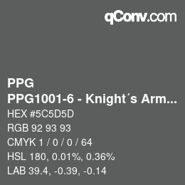 Farbcode: PPG - PPG1001-6 - Knight´s Armor | qconv.com
