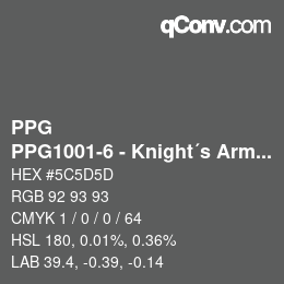 Código de color: PPG - PPG1001-6 - Knight´s Armor | qconv.com