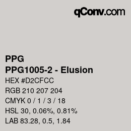 カラーコード: PPG - PPG1005-2 - Elusion | qconv.com