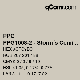 カラーコード: PPG - PPG1008-2 - Storm´s Coming | qconv.com