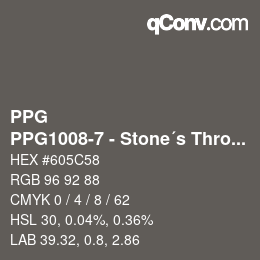 Código de color: PPG - PPG1008-7 - Stone´s Throw | qconv.com