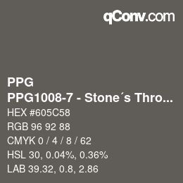 カラーコード: PPG - PPG1008-7 - Stone´s Throw | qconv.com