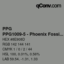 Color code: PPG - PPG1009-5 - Phoenix Fossil | qconv.com
