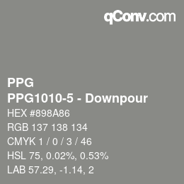 Farbcode: PPG - PPG1010-5 - Downpour | qconv.com