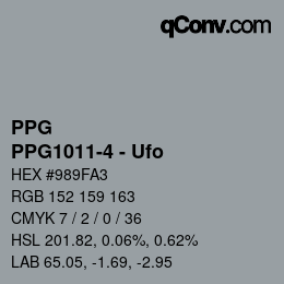 Color code: PPG - PPG1011-4 - Ufo | qconv.com