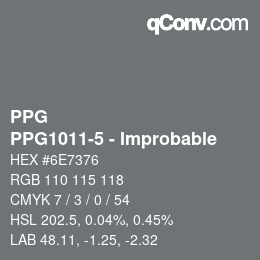 Farbcode: PPG - PPG1011-5 - Improbable | qconv.com