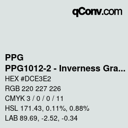 Farbcode: PPG - PPG1012-2 - Inverness Gray | qconv.com