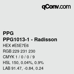 Color code: PPG - PPG1013-1 - Radisson | qconv.com