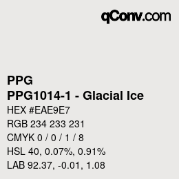 Color code: PPG - PPG1014-1 - Glacial Ice | qconv.com