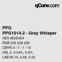 Color code: PPG - PPG1014-2 - Gray Whisper | qconv.com