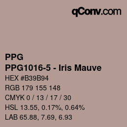 Código de color: PPG - PPG1016-5 - Iris Mauve | qconv.com