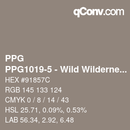 Código de color: PPG - PPG1019-5 - Wild Wilderness | qconv.com