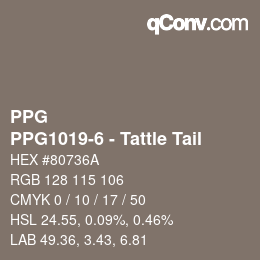 Color code: PPG - PPG1019-6 - Tattle Tail | qconv.com