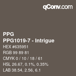 Farbcode: PPG - PPG1019-7 - Intrigue | qconv.com