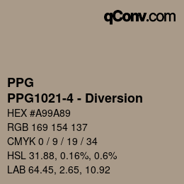 Color code: PPG - PPG1021-4 - Diversion | qconv.com