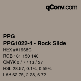 Color code: PPG - PPG1022-4 - Rock Slide | qconv.com