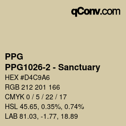 Color code: PPG - PPG1026-2 - Sanctuary | qconv.com