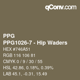Farbcode: PPG - PPG1026-7 - Hip Waders | qconv.com