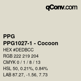 Color code: PPG - PPG1027-1 - Cocoon | qconv.com