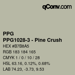Código de color: PPG - PPG1028-3 - Pine Crush | qconv.com