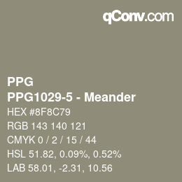 Color code: PPG - PPG1029-5 - Meander | qconv.com