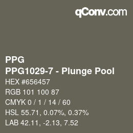 Código de color: PPG - PPG1029-7 - Plunge Pool | qconv.com