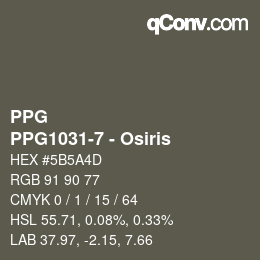 Farbcode: PPG - PPG1031-7 - Osiris | qconv.com