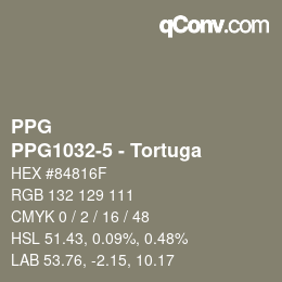 カラーコード: PPG - PPG1032-5 - Tortuga | qconv.com