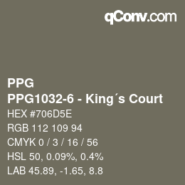 Color code: PPG - PPG1032-6 - King´s Court | qconv.com