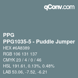 Farbcode: PPG - PPG1035-5 - Puddle Jumper | qconv.com