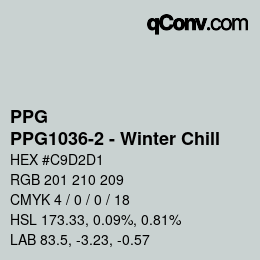 Color code: PPG - PPG1036-2 - Winter Chill | qconv.com