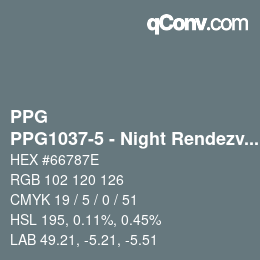 Color code: PPG - PPG1037-5 - Night Rendezvous | qconv.com