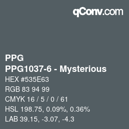 Farbcode: PPG - PPG1037-6 - Mysterious | qconv.com