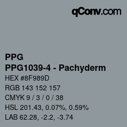 Farbcode: PPG - PPG1039-4 - Pachyderm | qconv.com