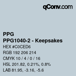 Color code: PPG - PPG1040-2 - Keepsakes | qconv.com