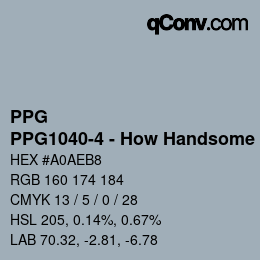 Farbcode: PPG - PPG1040-4 - How Handsome | qconv.com