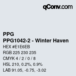 Color code: PPG - PPG1042-2 - Winter Haven | qconv.com