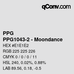 Color code: PPG - PPG1043-2 - Moondance | qconv.com