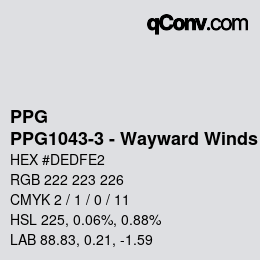 Farbcode: PPG - PPG1043-3 - Wayward Winds | qconv.com