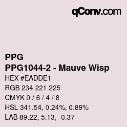 Color code: PPG - PPG1044-2 - Mauve Wisp | qconv.com
